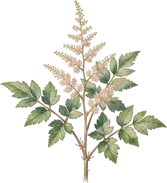 Botanical illustration of Astilbe