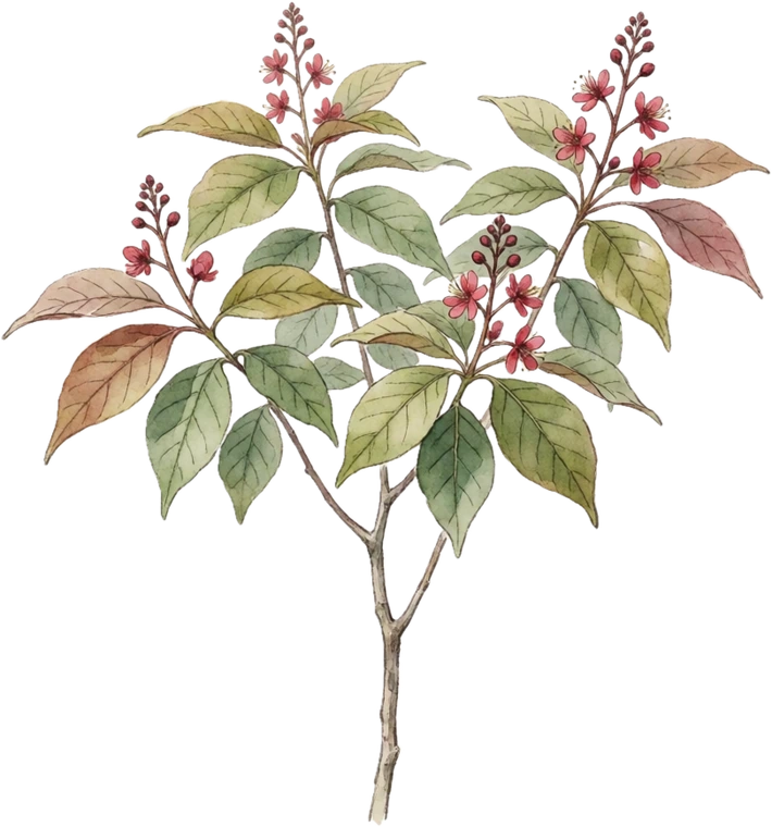 Botanical illustration of Black Gum (Tupelo)