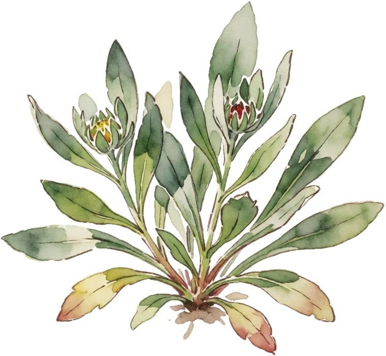 Botanical illustration of Blanket Flower