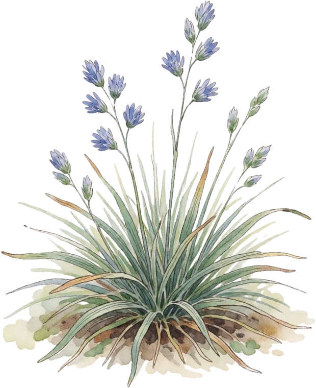 Botanical illustration of Blue Fescue