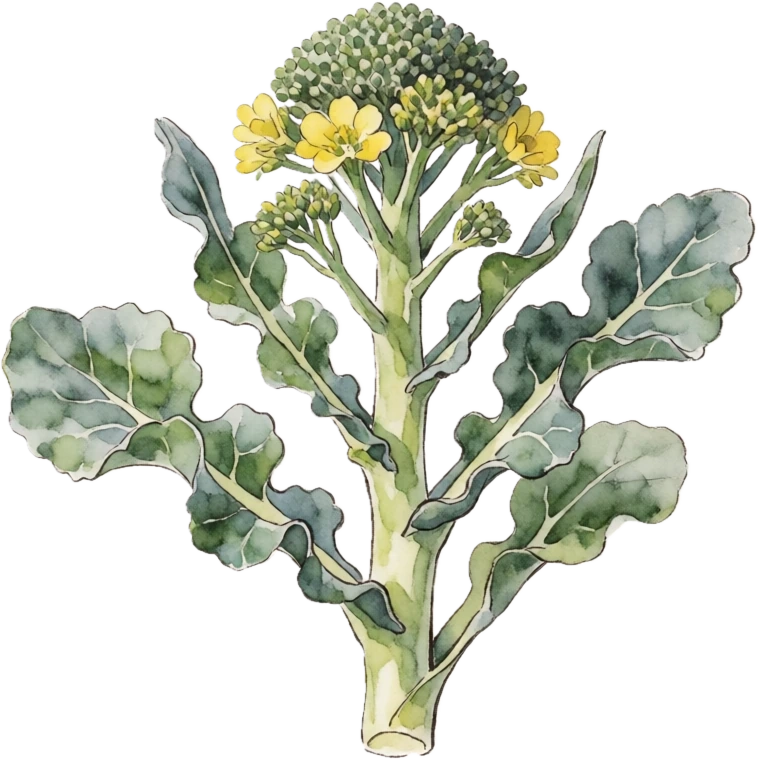Botanical illustration of Broccoli