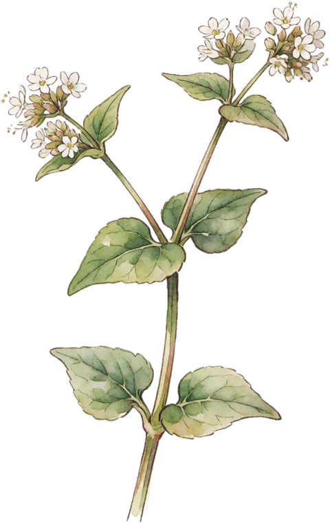 Botanical illustration of Buckwheat