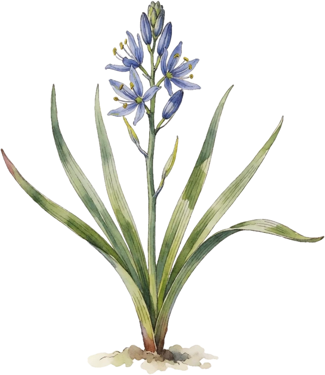 Botanical illustration of Camas
