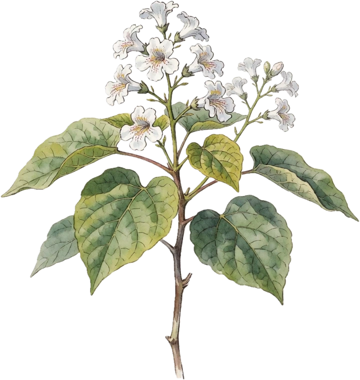 Botanical illustration of Northern Catalpa