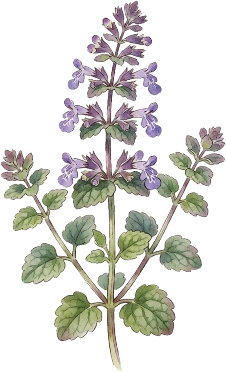 Botanical illustration of Catmint