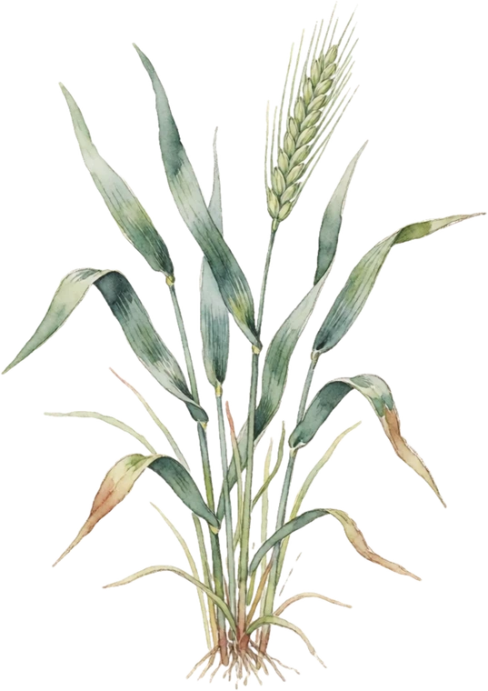 Botanical illustration of Cereal Rye (Winter Rye)