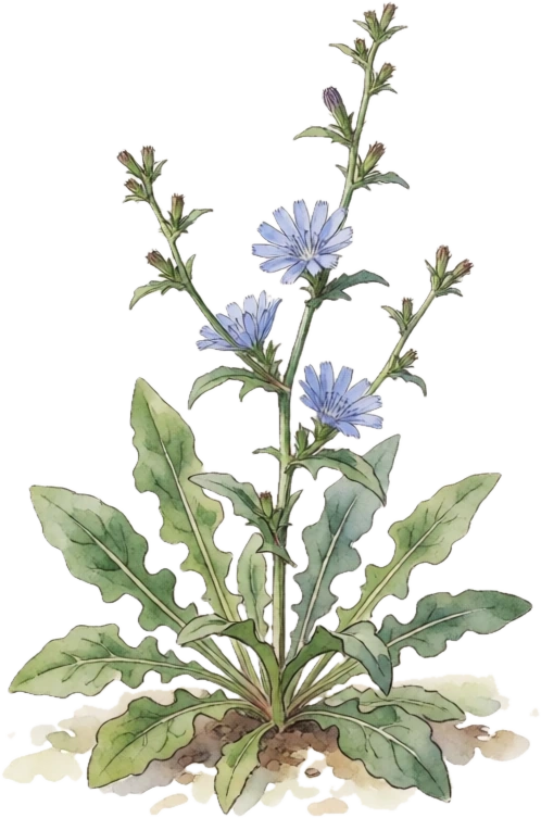 Botanical illustration of Chicory