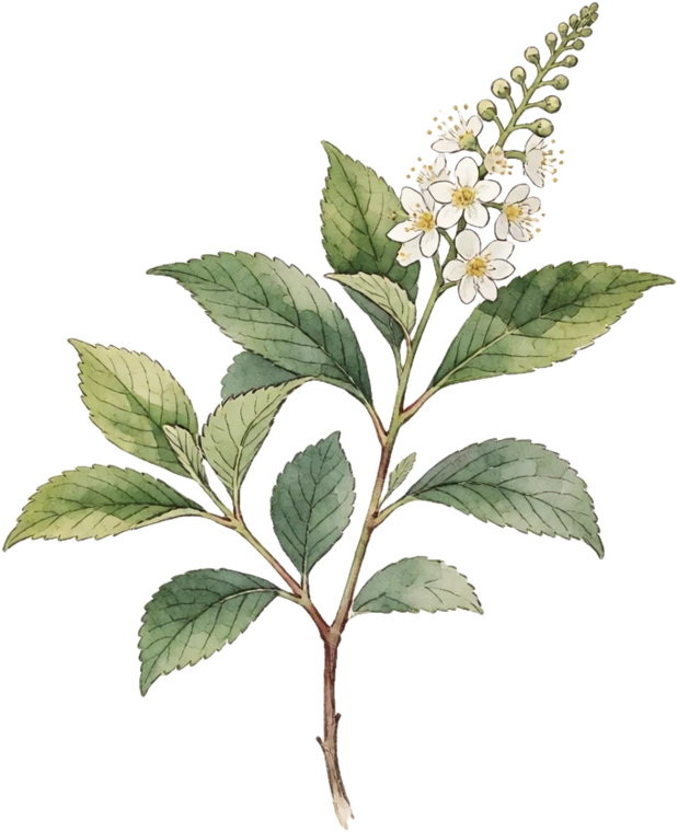 Botanical illustration of Summersweet