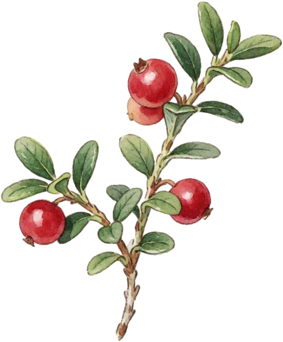 Botanical illustration of Cranberry