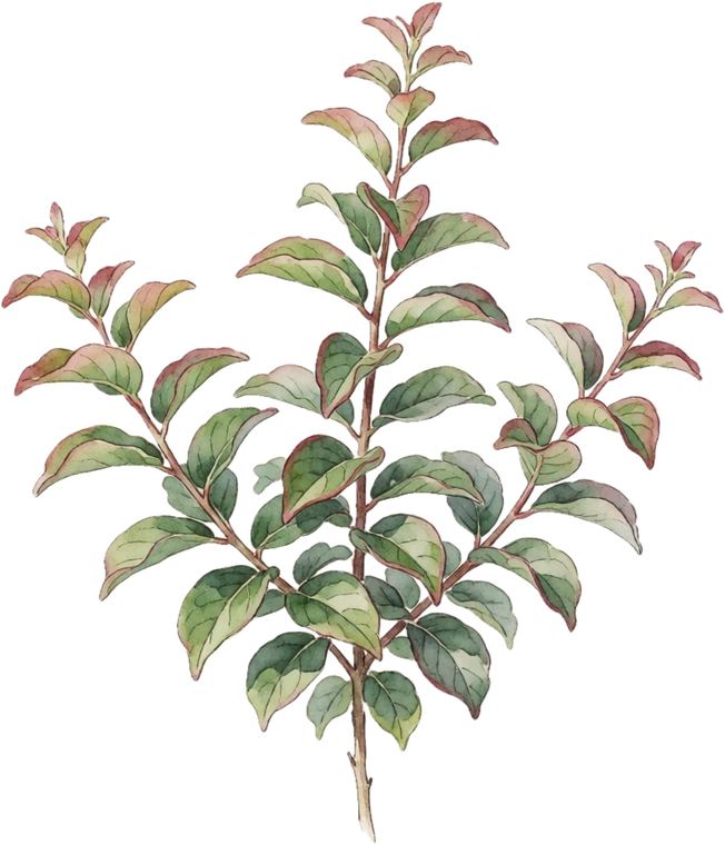 Botanical illustration of Crape Myrtle