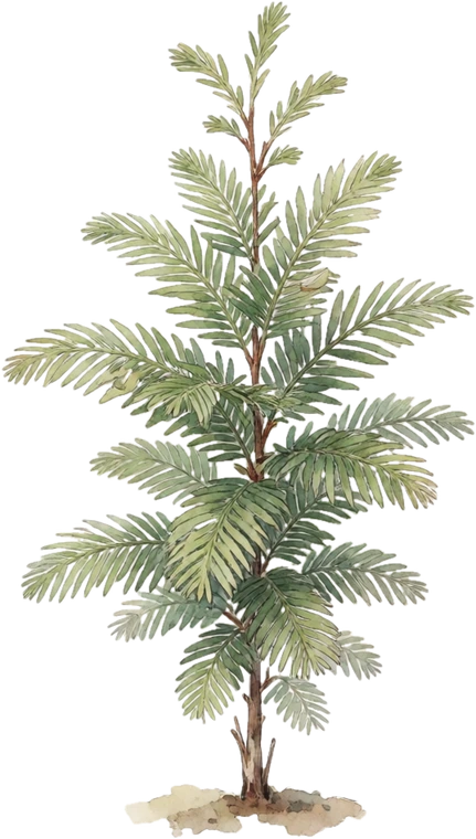 Botanical illustration of Dawn Redwood