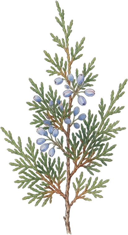 Botanical illustration of Eastern Redcedar