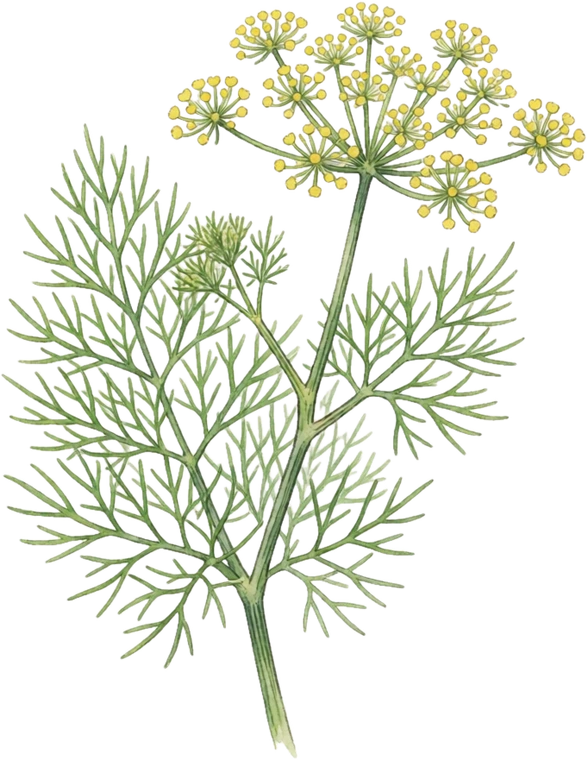 Botanical illustration of Fennel