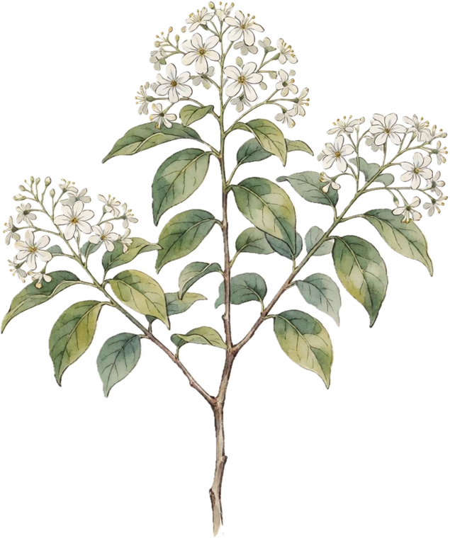 Botanical illustration of Fringe Tree