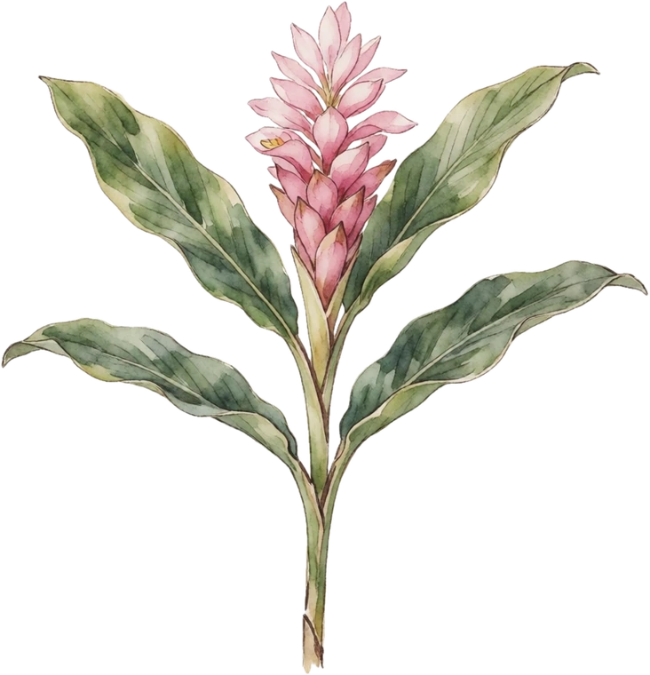 Botanical illustration of Ginger
