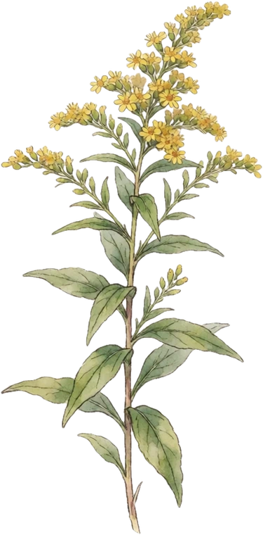 Botanical illustration of Goldenrod