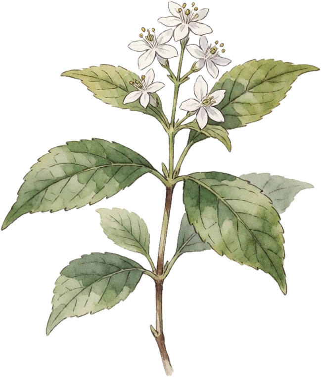 Botanical illustration of Virginia Sweetspire
