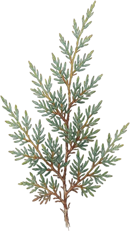Botanical illustration of Juniper