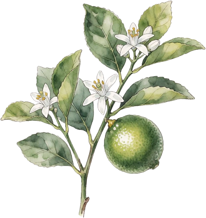 Botanical plate of lime
