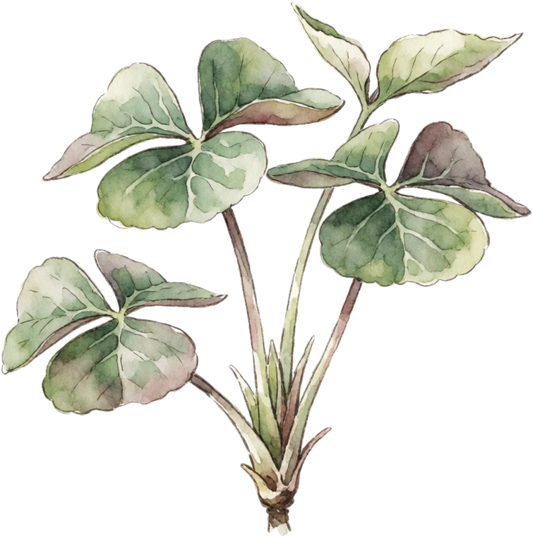 Botanical illustration of Oca (New Zealand Yam)