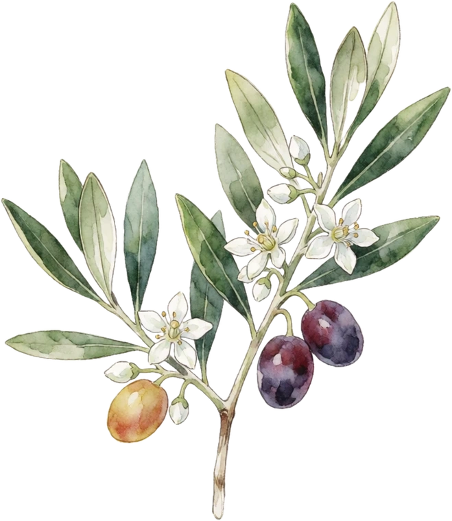 Botanical illustration of Olive