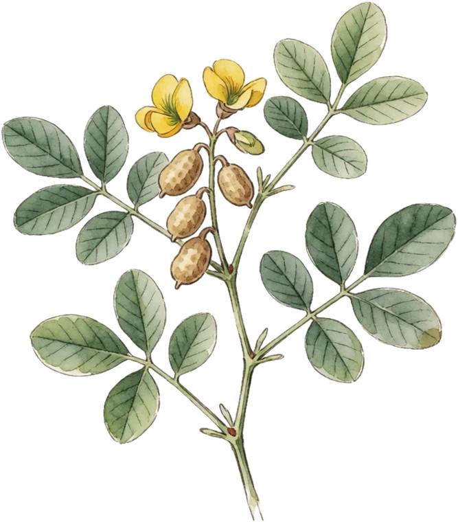 Botanical illustration of Peanut