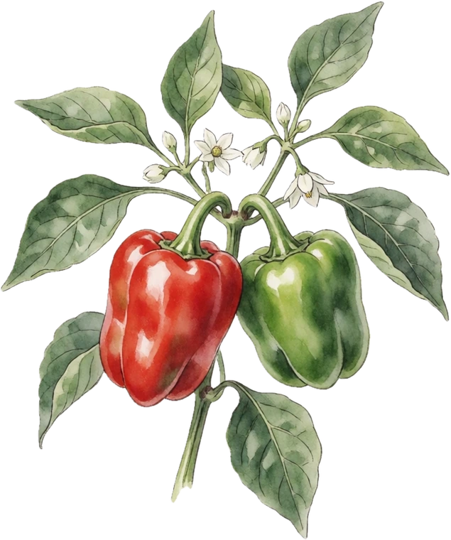 Botanical illustration of Pepper