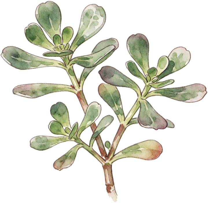 Botanical illustration of Purslane