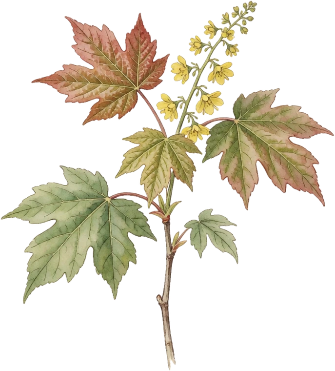 Botanical illustration of Maple