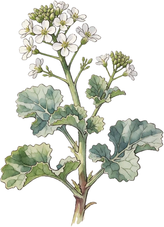 Botanical illustration of Sea Kale