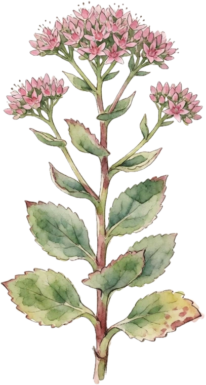 Botanical illustration of Autumn Sedum