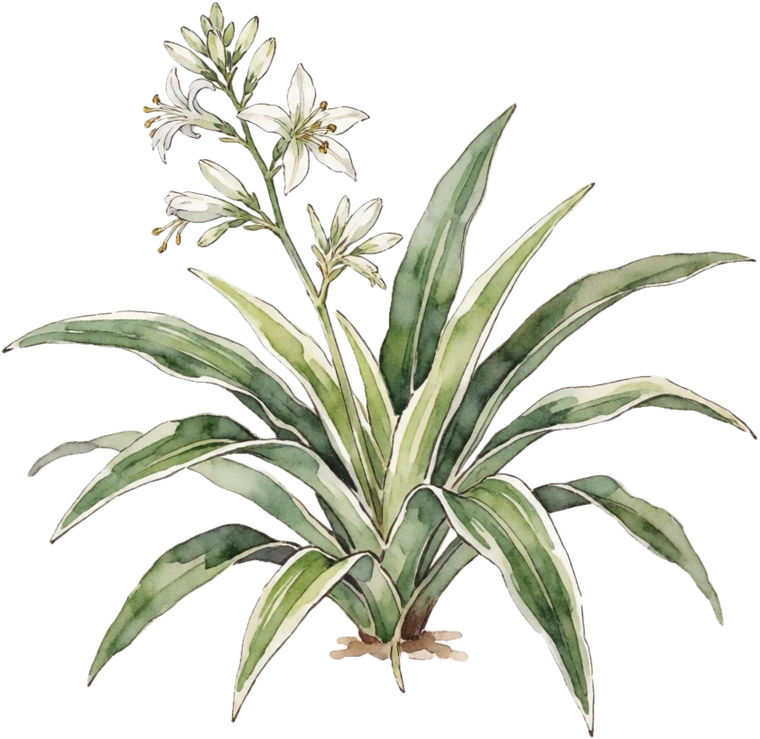 Botanical illustration of Spider Plant