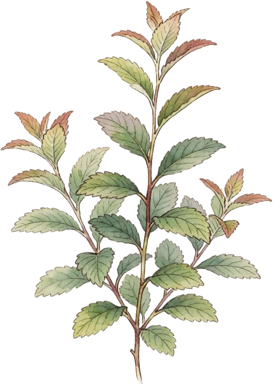 Botanical illustration of Spirea
