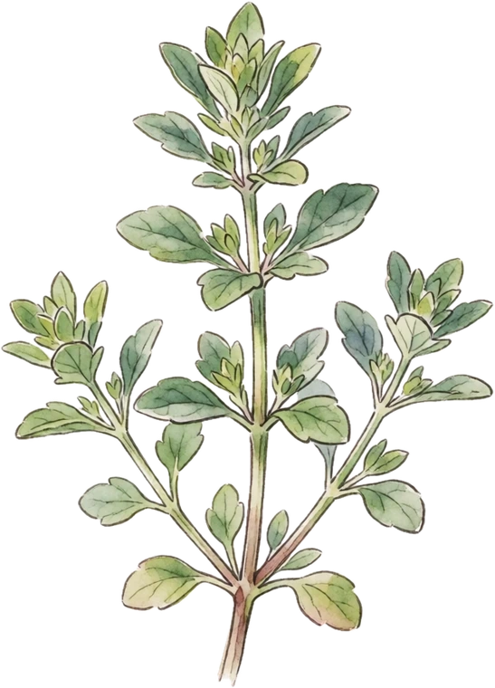 Botanical illustration of Summer Savory