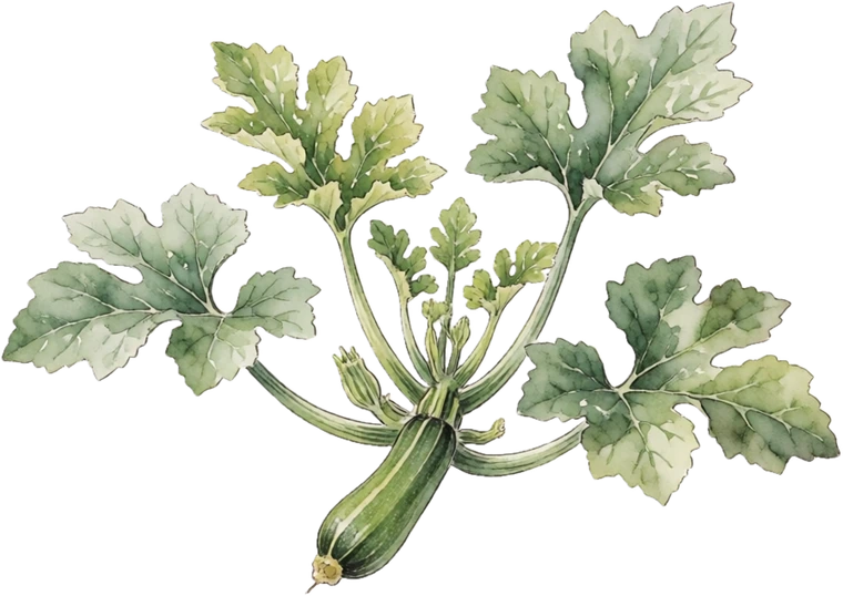 Botanical illustration of Squash