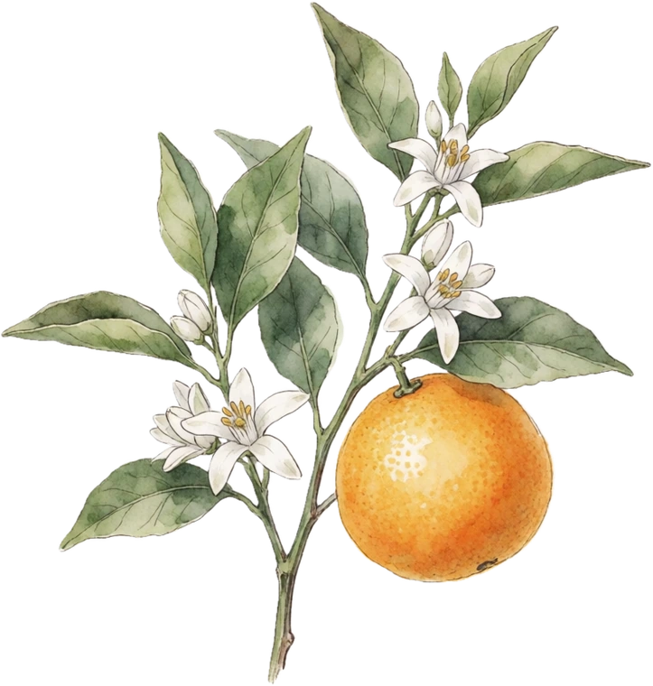 Botanical illustration of Orange