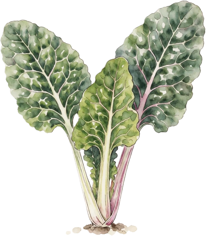 Botanical illustration of Swiss Chard
