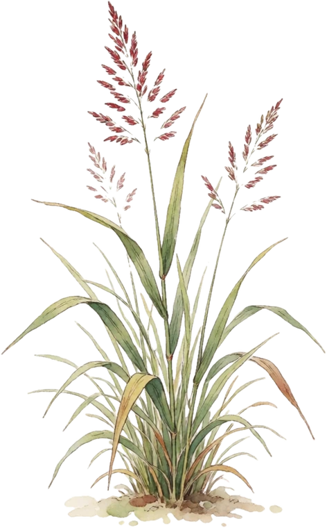 Botanical illustration of Switchgrass