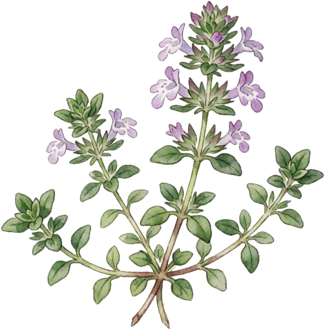 Botanical illustration of Thyme