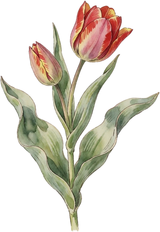 Botanical illustration of Tulip