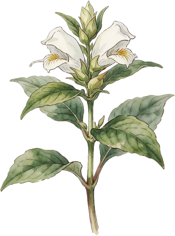 Botanical illustration of Turtlehead