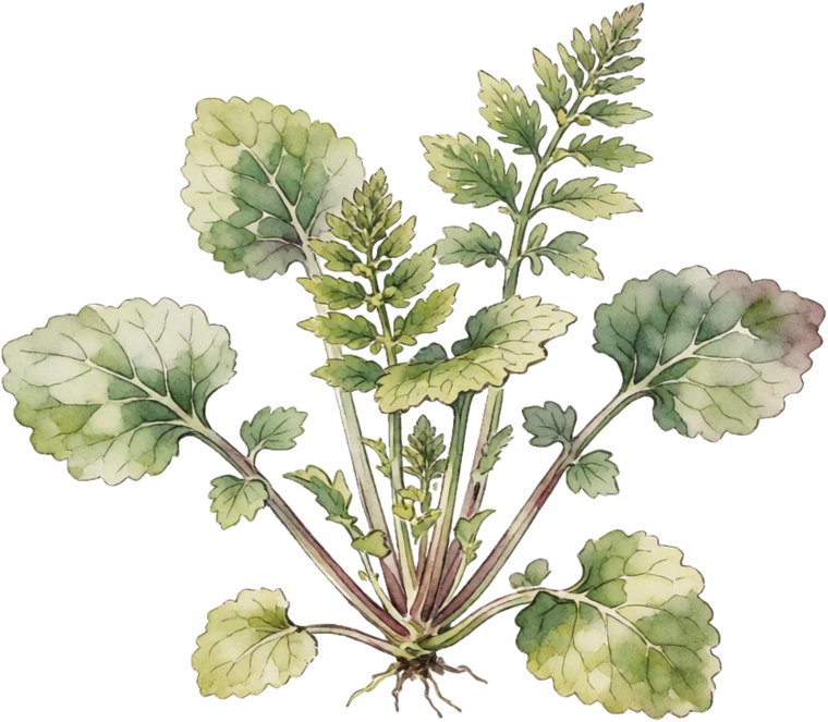 Botanical illustration of Wasabi