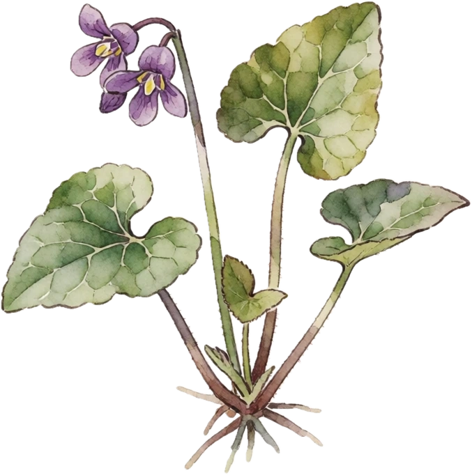 Botanical illustration of Wild Ginger