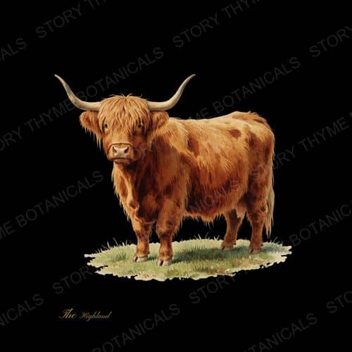 Highland — The Pasture botanical print