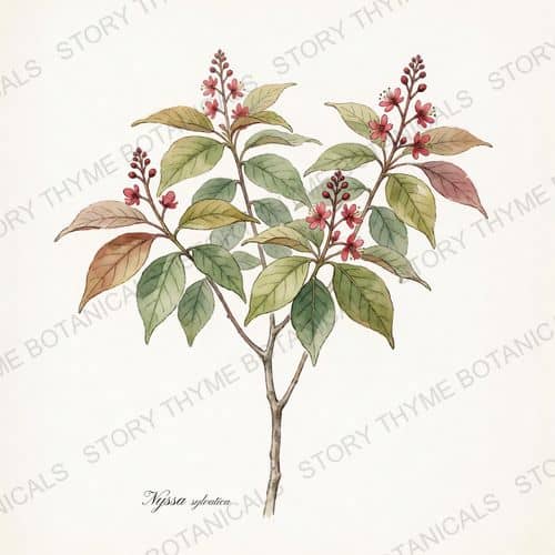 Black Gum (Tupelo) — a print from the Plant Library collection