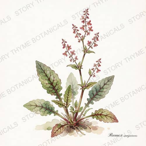 Bloody Dock (Red-Veined Sorrel) — a print from the Plant Library collection