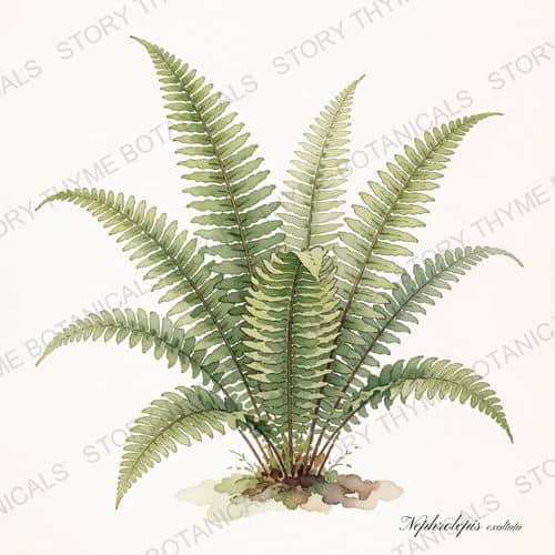 Boston Fern — a print from the Plant Library collection