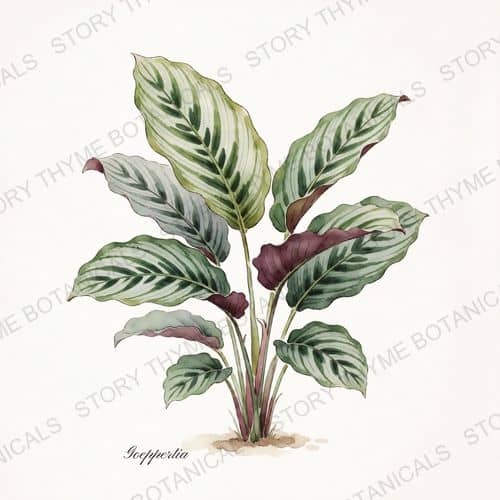 Calathea (Prayer Plant family) — a print from the Plant Library collection