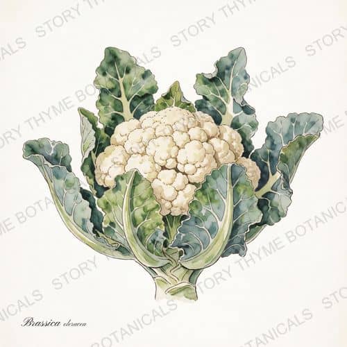 Cauliflower — a print from the Plant Library collection