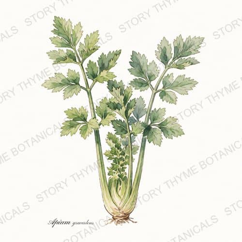 Celeriac (Celery Root) — a print from the Plant Library collection